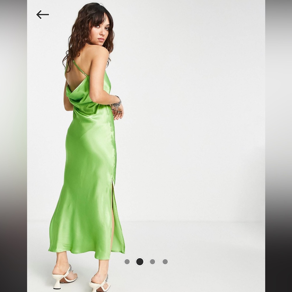 Topshop Satin Midi Slip Dress